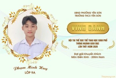 VINH DANH HỌC SINH ĐẠT GIẢI TẠI HỘI THI TDTT HỌC SINH PHỔ THÔNG CẤP TỈNH NĂM HỌC 2025- 2026